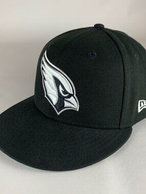 Arizona Cardinals NFL Black New Era 59Fifty Fitted Hat Mens 7 3/4